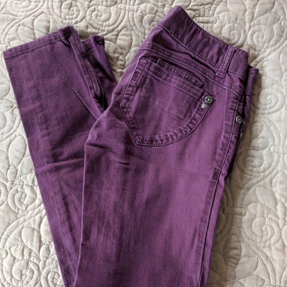 Maroon Rewind skinny jeans sz0 - Picture 1 of 5